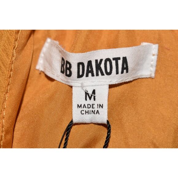 BB DAKOTA‎ NEW $100 Gretal Cold Shoulder Pleated Dress in Royalty Yellow Medium - Picture 6 of 6